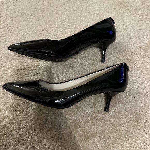 MICHAEL KORS Black Patent Leather Pumps Stiletto Heels - Picture 6 of 11